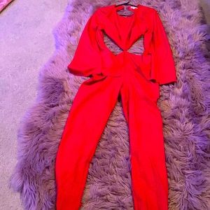 Red jumpsuit